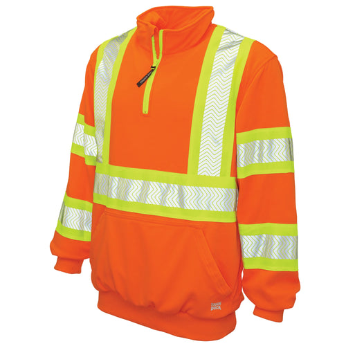 Tough Duck – Gilet à zip ¼ en polyester brossé hydrofuge – Style SJ19